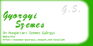 gyorgyi szemes business card